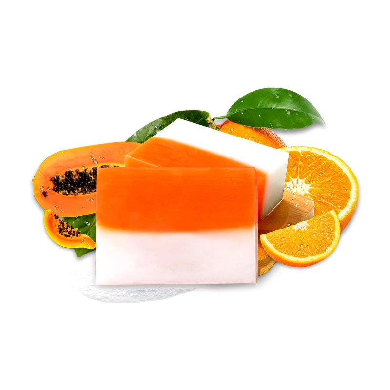Wholesale Natural Organic Skin Lightening Bath Soap Body Whitening Handmade Papaya Soap Kojic Acid Glutathio ne Face Soap OEM