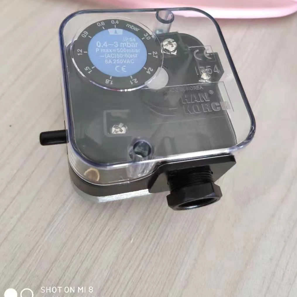 Industrial furnace  gas air  pressure switch 0.4-500mbar