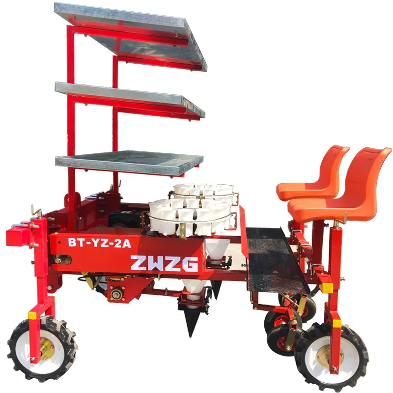 2-row pepper cabbage tomato watermelon vegetable seedling transplanter