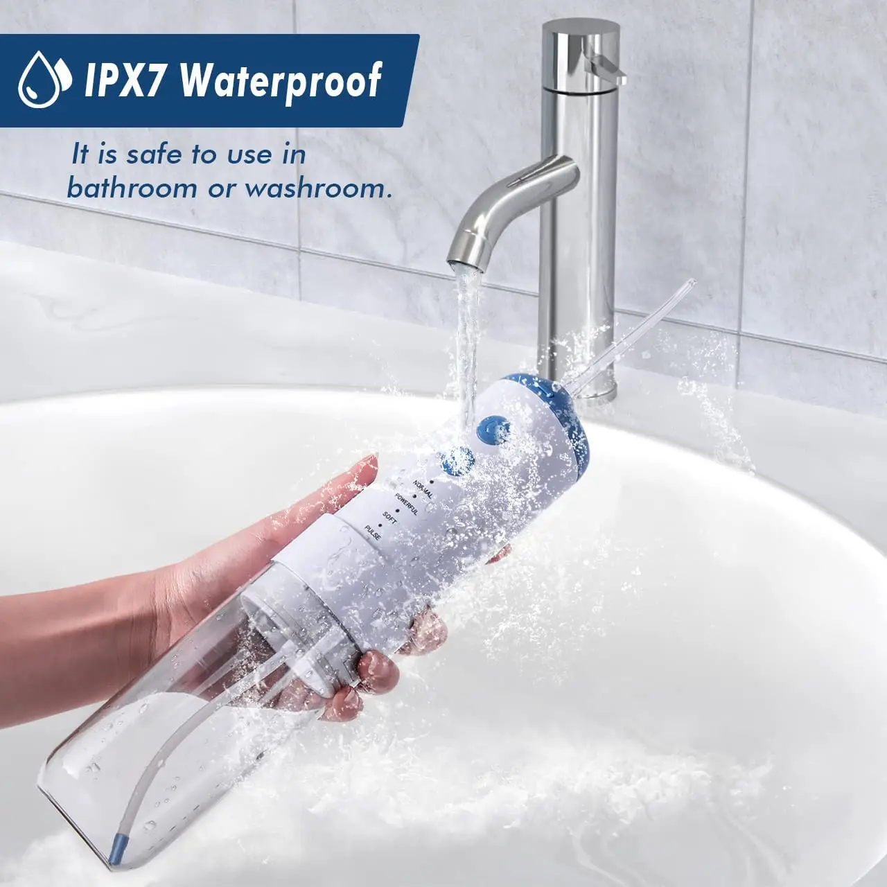 USB Rechargeable Oral Irrigator Water Flosser Portable Dental Water Jet 200ML Water Tank Waterproof  Teeth Cleaner