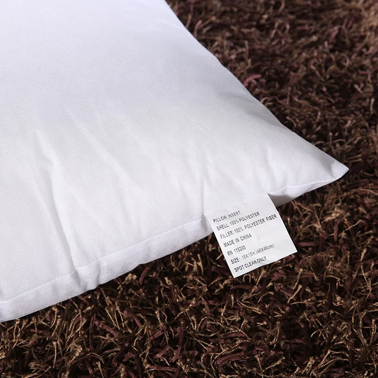 
China white square adult home hotel zhejiang sofa non woven pillow 
