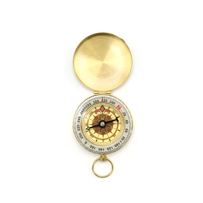 Popular Compass Watch Shaped Retro Flip Magnetic Compass Glow In The Dark Compass For Camping Hunting,Outdoor Navigation Tool