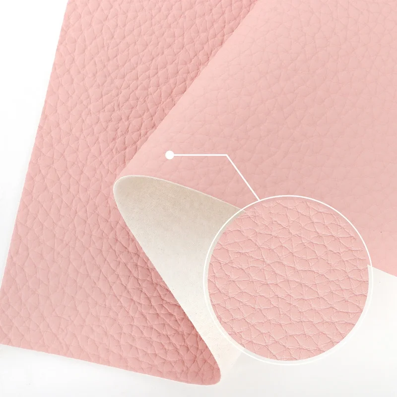 30CMx136CM Rolls Solid Color Lychee Grain Faux Leather Fabric For Bows Key Chains Phone Cases Litchi Leatherette