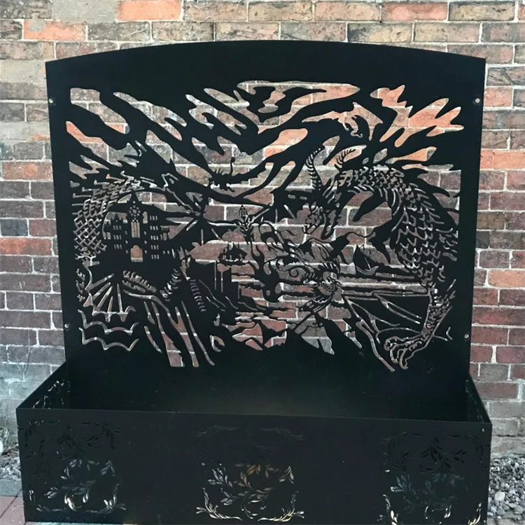 Customized Laser Cut garden fence Screen Perforated Metal Fence Garden Fence