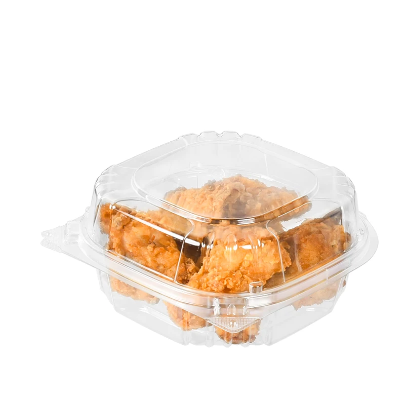 Transparent PET Plastic  Blister clamshell Packaging Food Container Hamburger Container