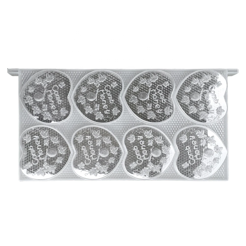 Plastic Heart and Hexagonal Shaped Comb Honey Frame Comb Honey Cassette
