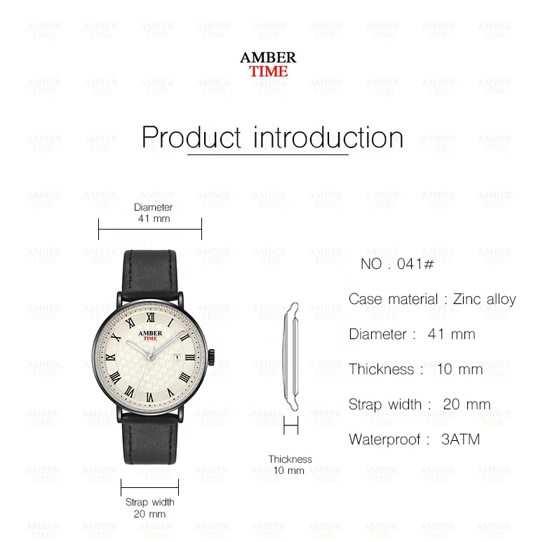 Minimalist Luxury Men Wrist Watch 30M Waterproof Business Casual Leather Strap Quartz Watch