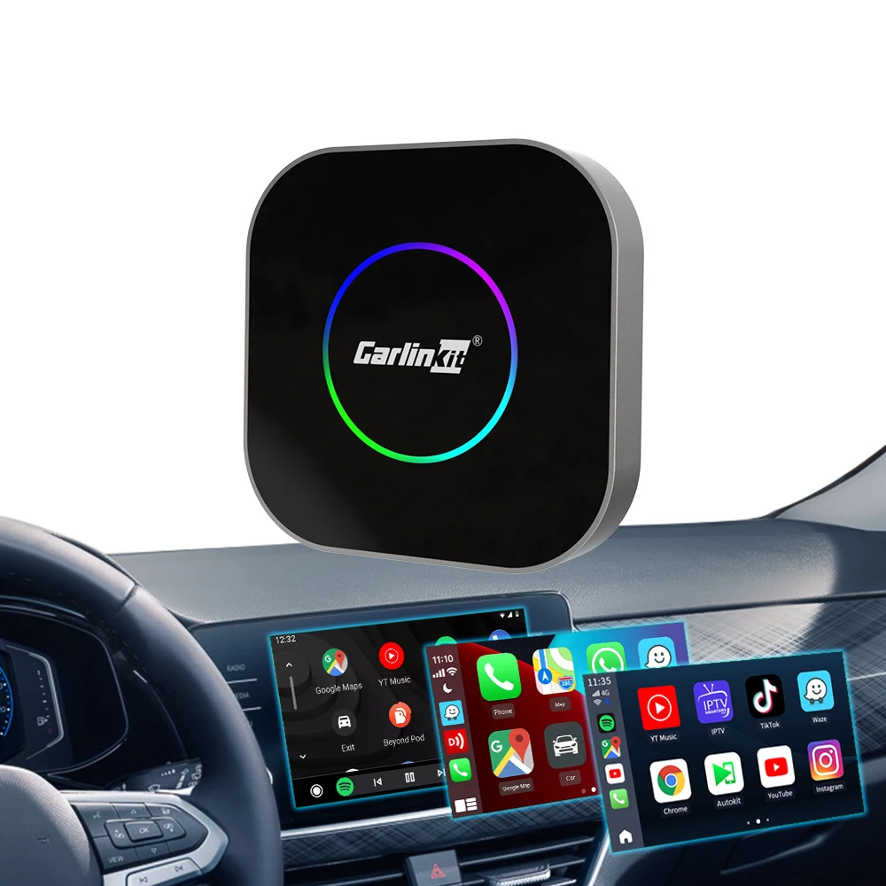 Новое поступление автомобильный беспроводной адаптер Carlinkit carplay 8G + 128GB Android 13