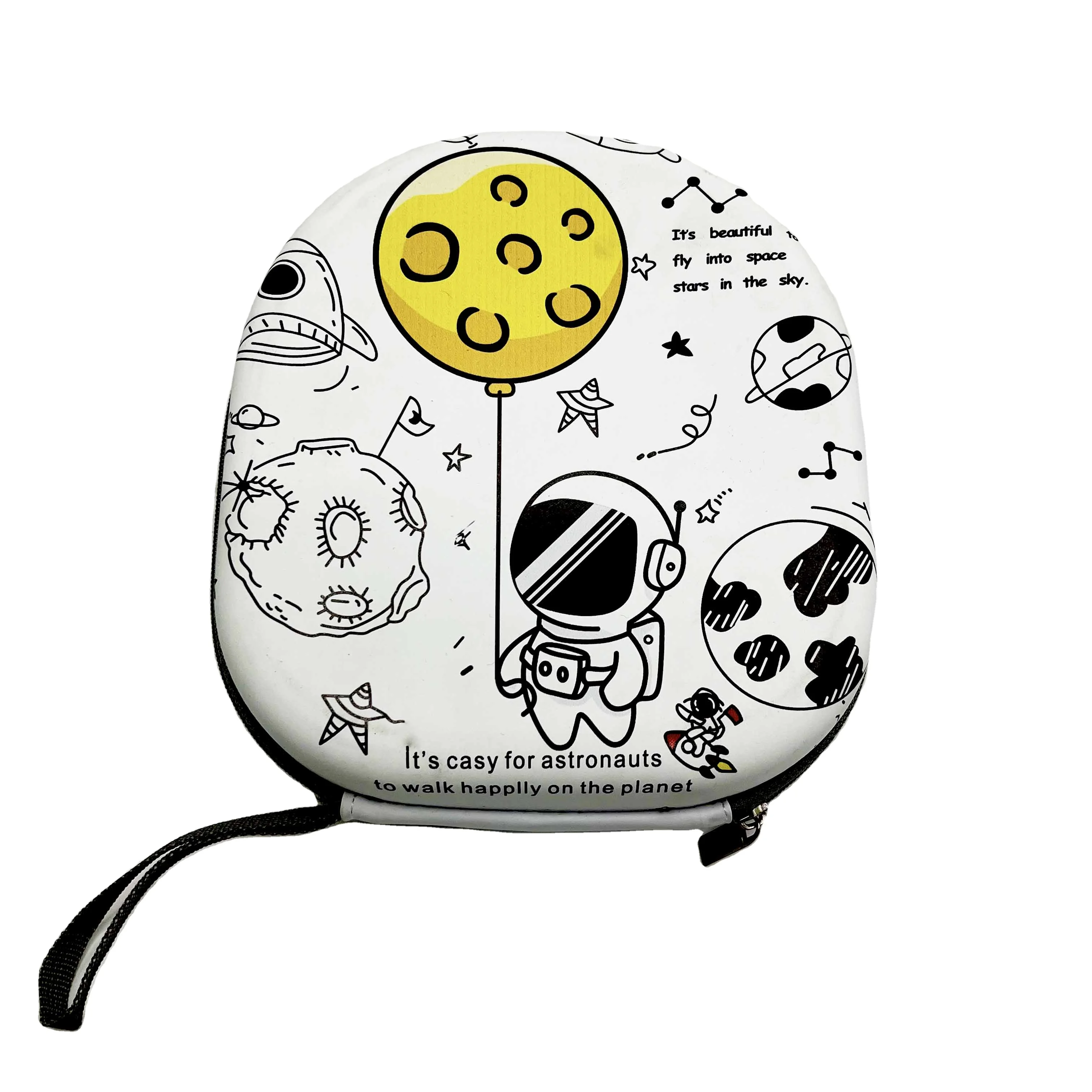 Loop chain with string EVA Factory custom colorful astronaut pattern travel bag