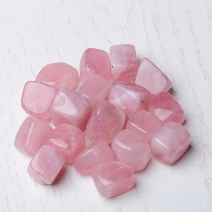 Wholesale natural rose quartz crystal polished rose quartz tumbled stone