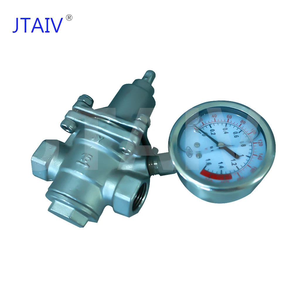 JTAIV  pressure reducing valve Adjustable RV Water Gauge DN20 3/4 inch stainless steel High Pressure Reducing Valve