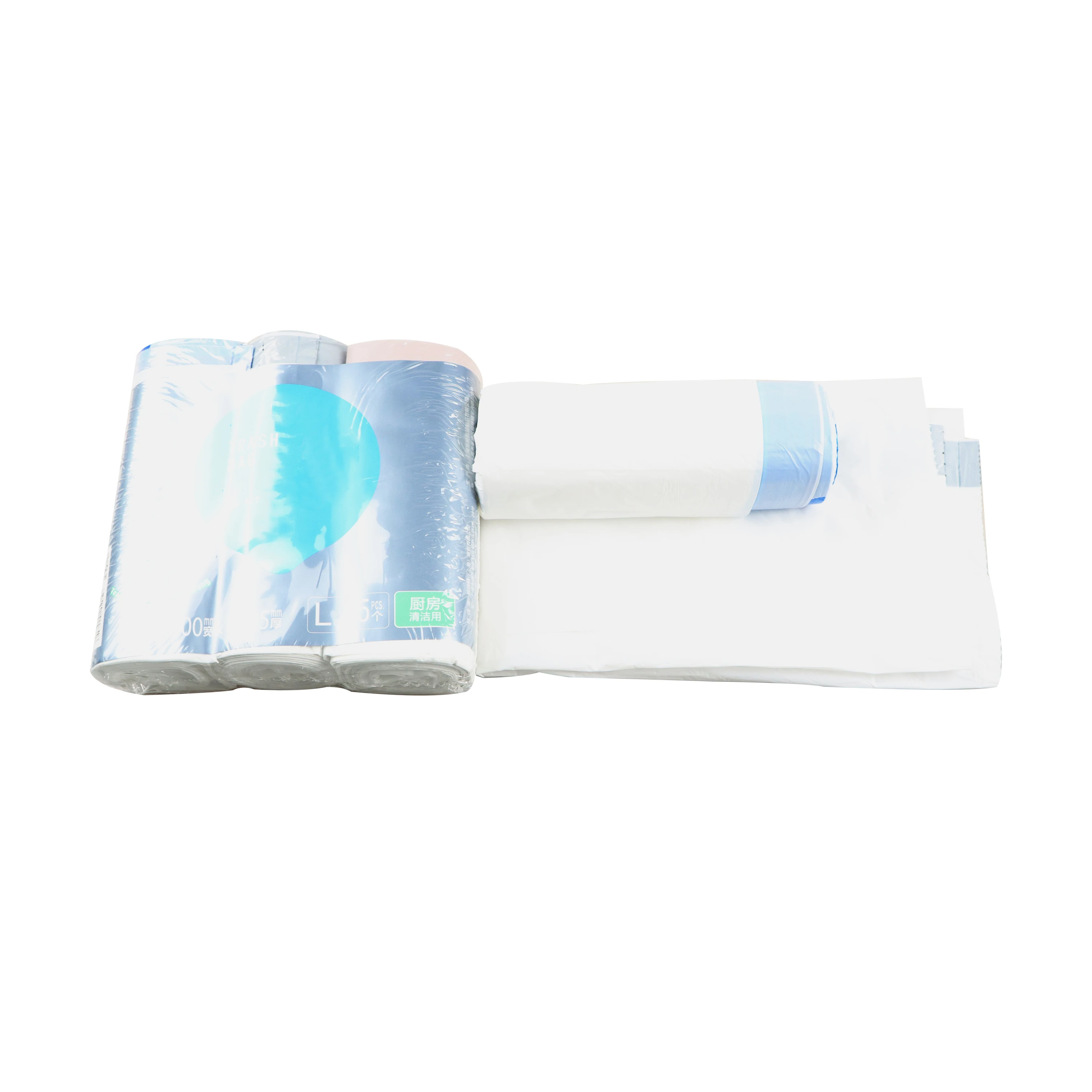 High Quality Shrink Bag Bathroom Trash Can Bin Liners Small Pe Plastic Bags With Drawstring Sealing Handle For Grocery Shopping