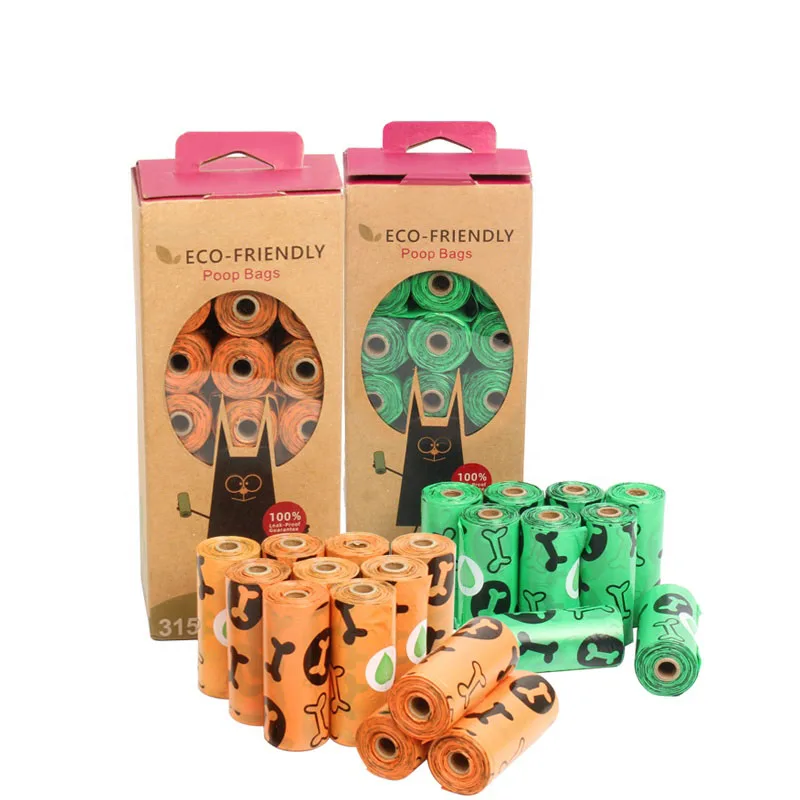 Private label eco friendly biodegradable compostable dog waste poop bags for pet
