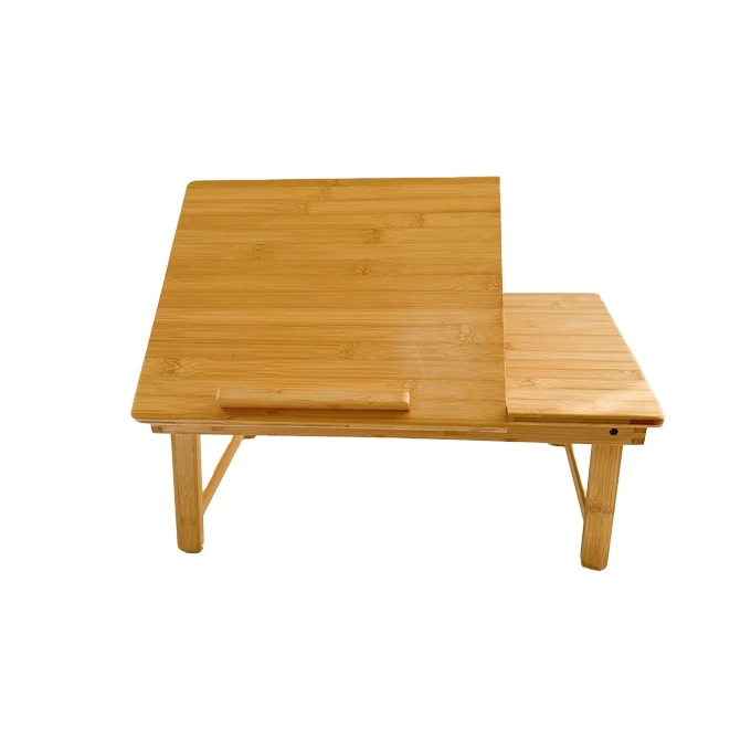 Addreeen Bed Reading Table Stand Tray Laptop Table Folding Adjustable Portable Bamboo Wood Netbook Laptop Desk Stand