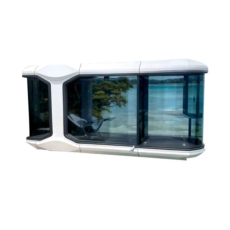 Haila Glamping Cabin Pod Glass Room Steel Structure Premade House With Aluminum And Smart Control System