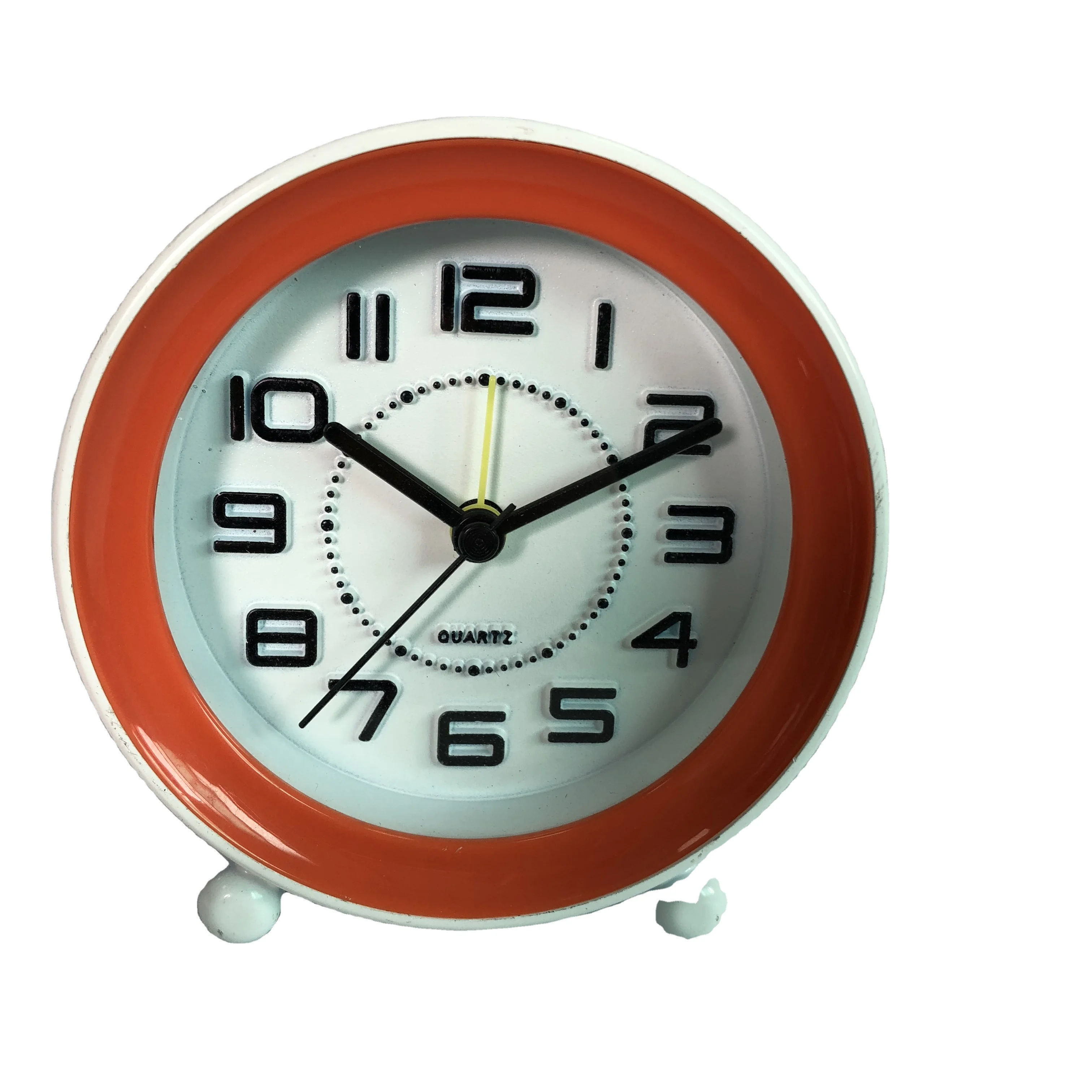 
10.8cm colorful plastic raised number funny alarm Clock 