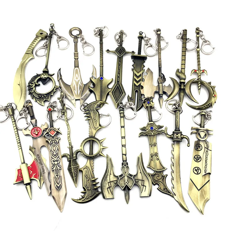Wholesale Metal Weapon League of Legends Keychain