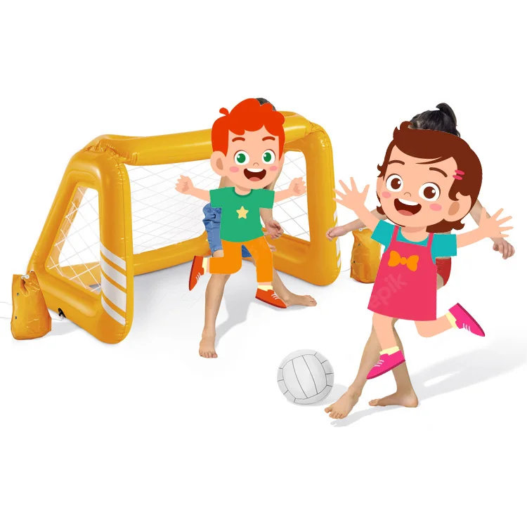 Intex 58507 Inflatable Water Soccer Gate Swimming Pool Entertainment Water Polo PVC Frame Ball Net Toys