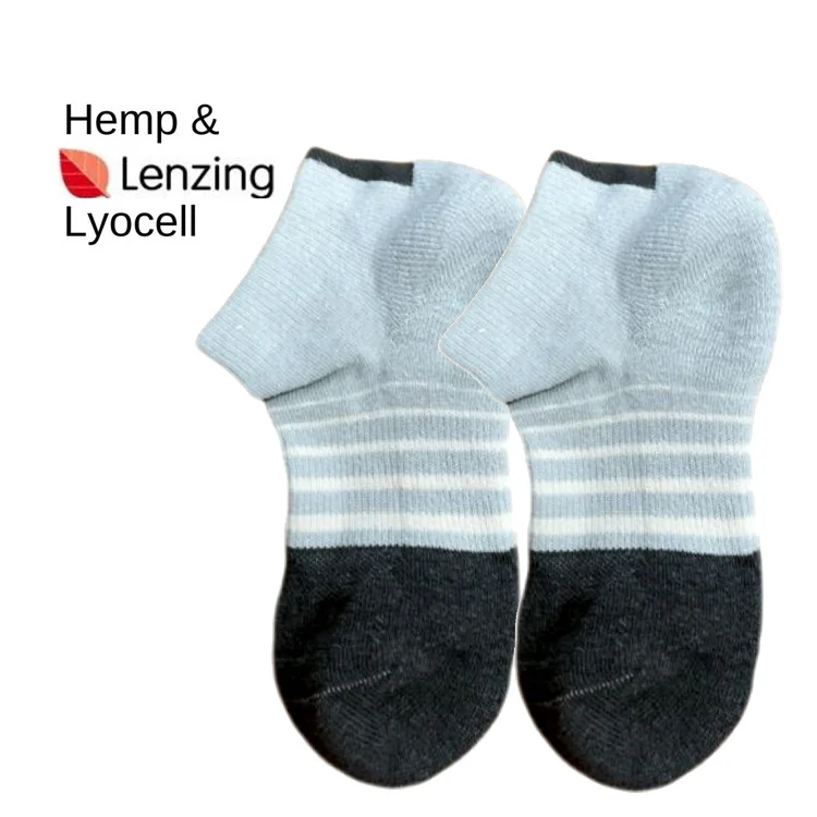 OEM Custom Logo Eco-friendly LENZING Lyocell Fiber Blend with Natural Hemp Sustainablity Socks