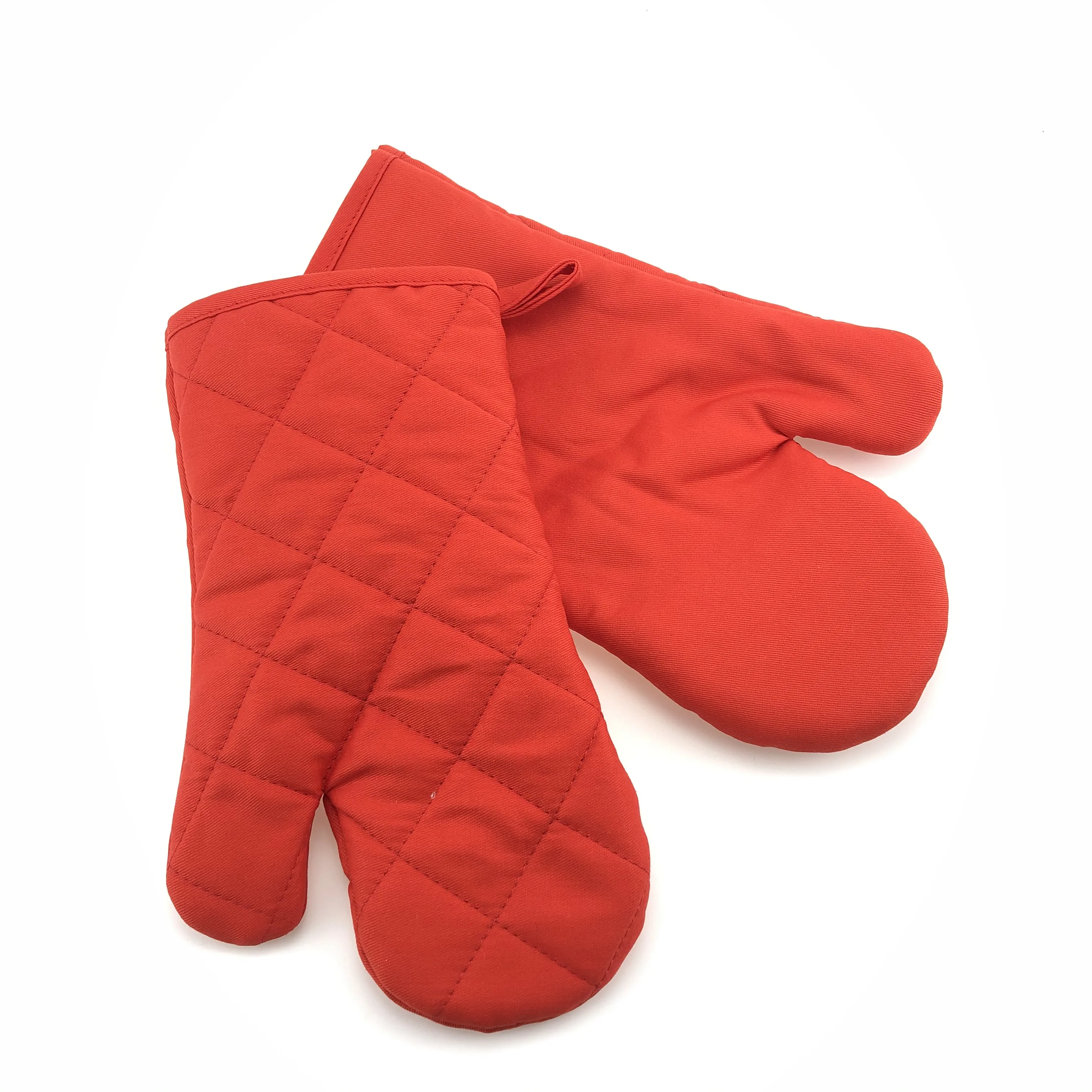 Red color 100%cotton high quality  kitchen oven mitt