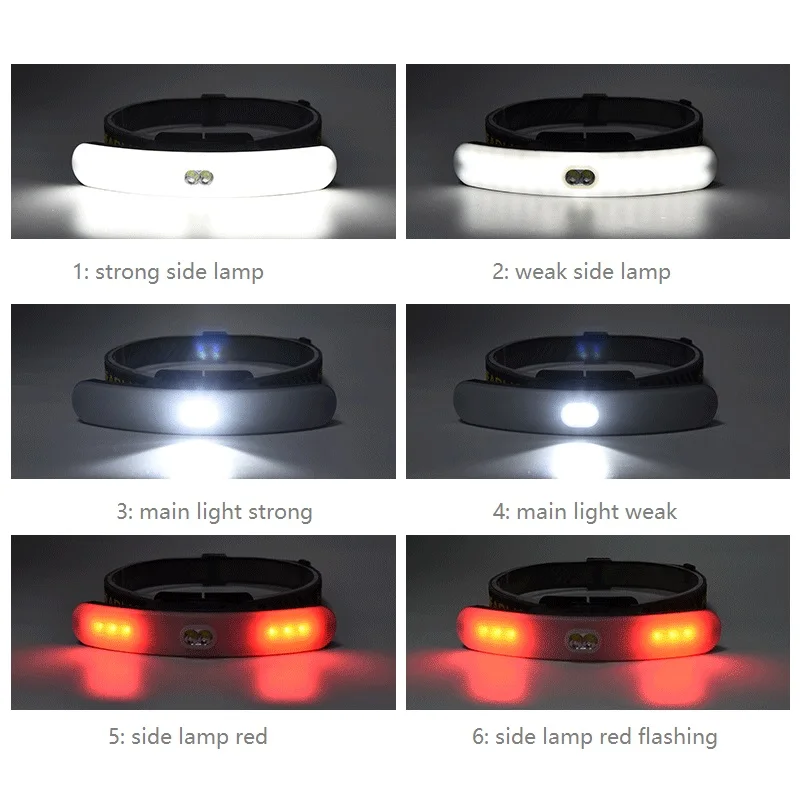 Hot Sale USB Rechargeable working Strip Light COB Light Flashlight Wide Beam LED Headband Light for Camping