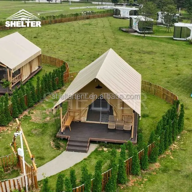 Tenda campeggio Glamping Роскошные зимние палатки для кемпинга уличная вилла палатка сафари
