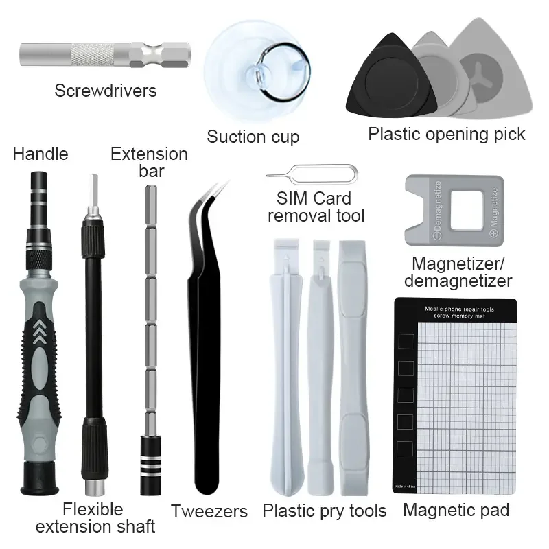 115 in 1 Household Computer Laptop Mobile Phone Screwdriver Set DIY Repair Tool Kit Implant Screwdrivers