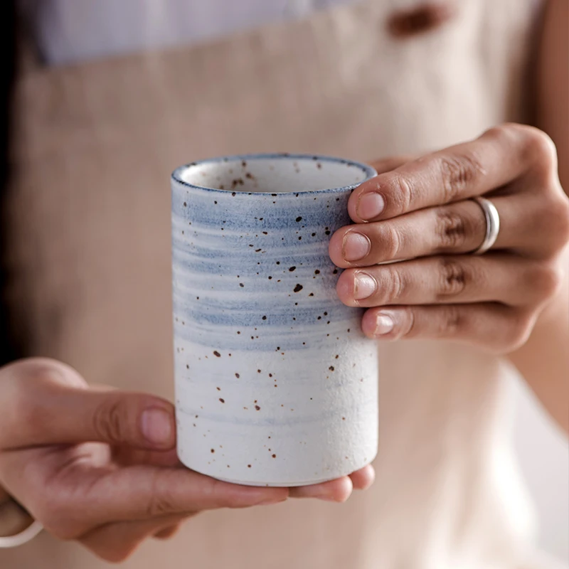 200 ml restaurant hotel ceramic drink ware no handle porcelain tea cup color coffee mug with logo