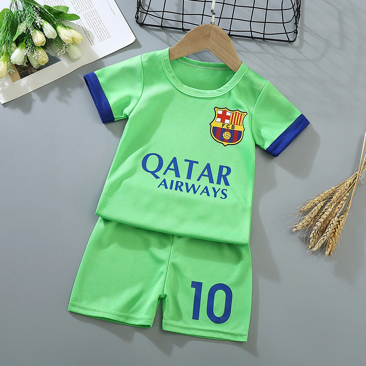 
2020 Best Grade Top Quality Cheap baby Football Shirt Uniform Soccer Jersey Wear 2021 