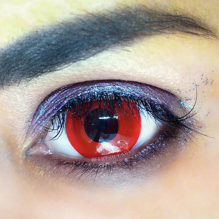 Freshlady yearly Crazy big eye Color black sclera contact lenses
