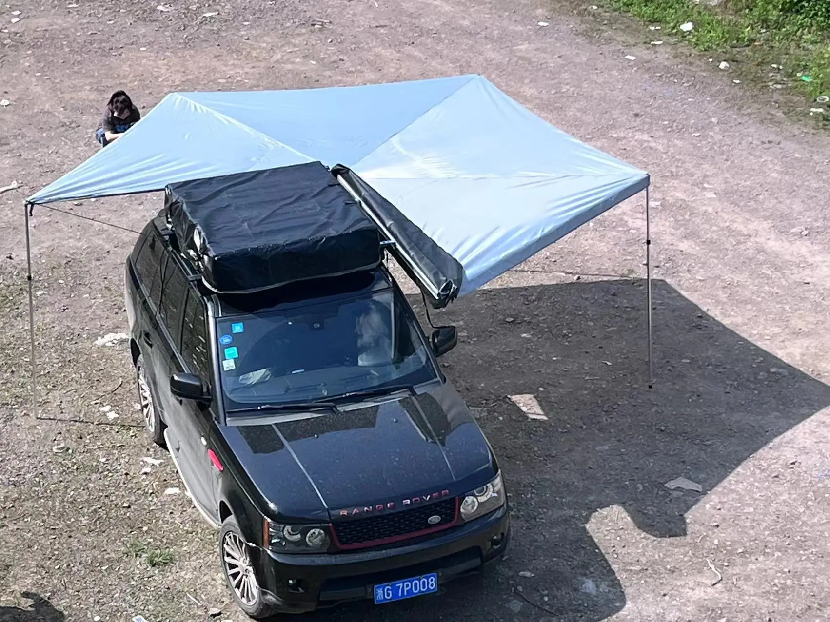 Factory Price Outdoor Camping Awning 270 Degree Bat Wing Awning Car Roof Top Tent Car Side Tent