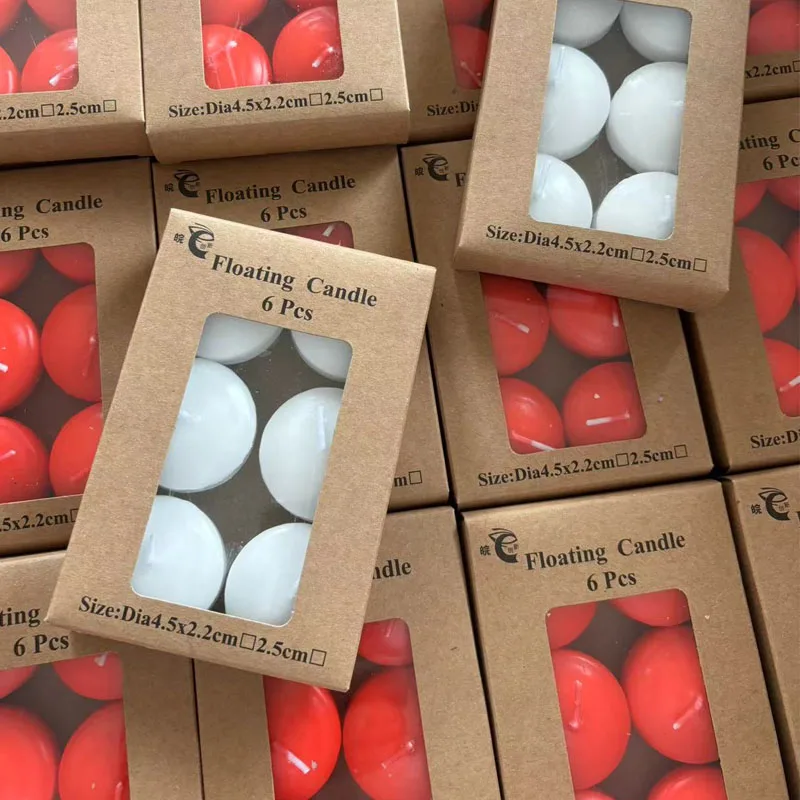 Factory price floating candle custom multiple color floating candles paraffin wax wedding