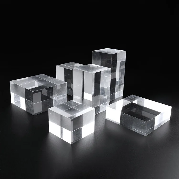 Transparent acrylic block custom processing organic glass jewelry product props display base