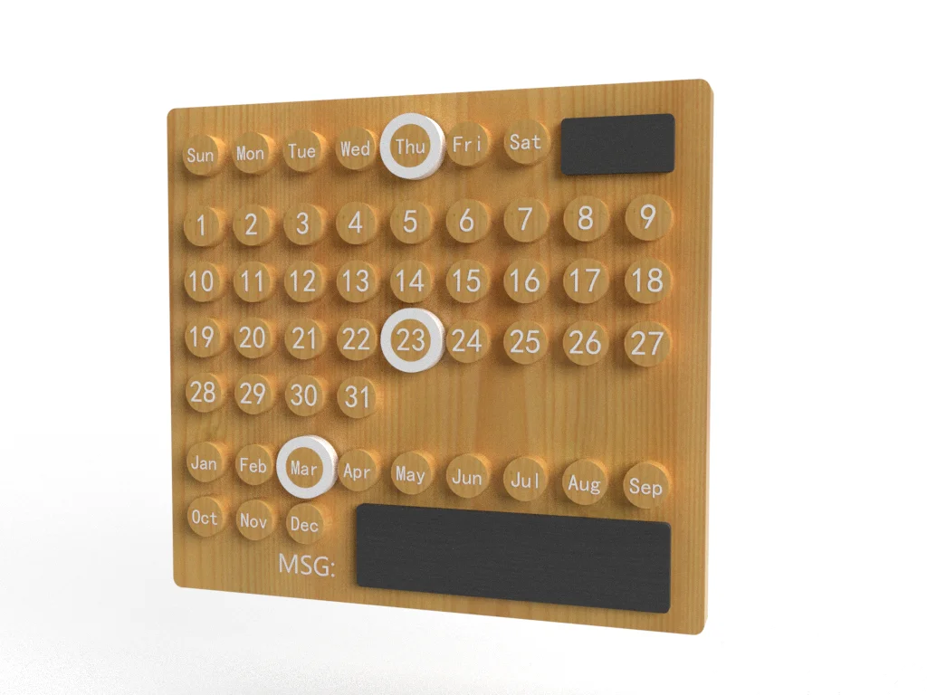 Made Wooden Wall Calendar Customized LOGO Item Style Material Type