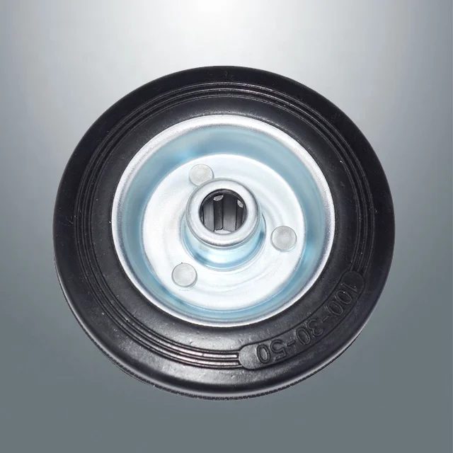 Manufacturers direct sales 3 inch industrial rubber iron core wheel quiet hand push cart million directional wholesale caster