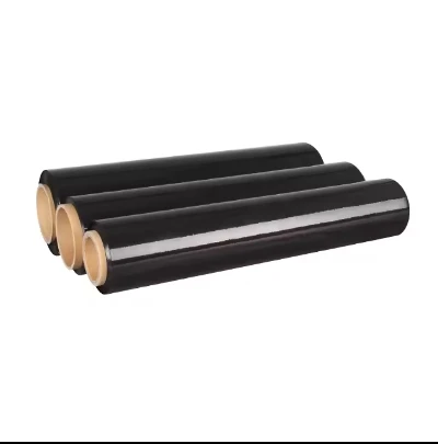 Factory Wholesale Plastic Film Rolls Black Stretch Film Hand Roll Black Shrink Wrap