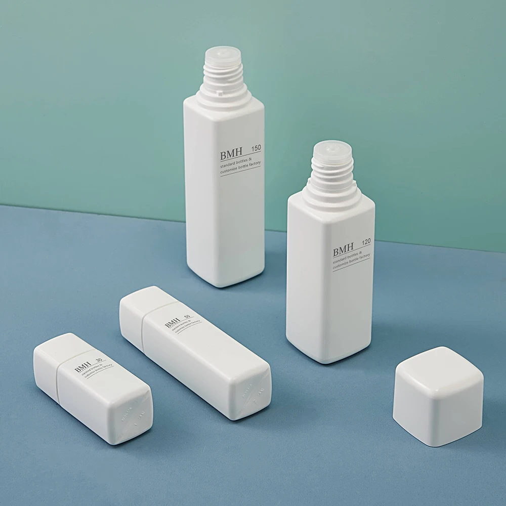 square packaging skincare 30ml 50ml 150ml 4oz 120ml cosmetic skincare packaging plastic skin toner bottle