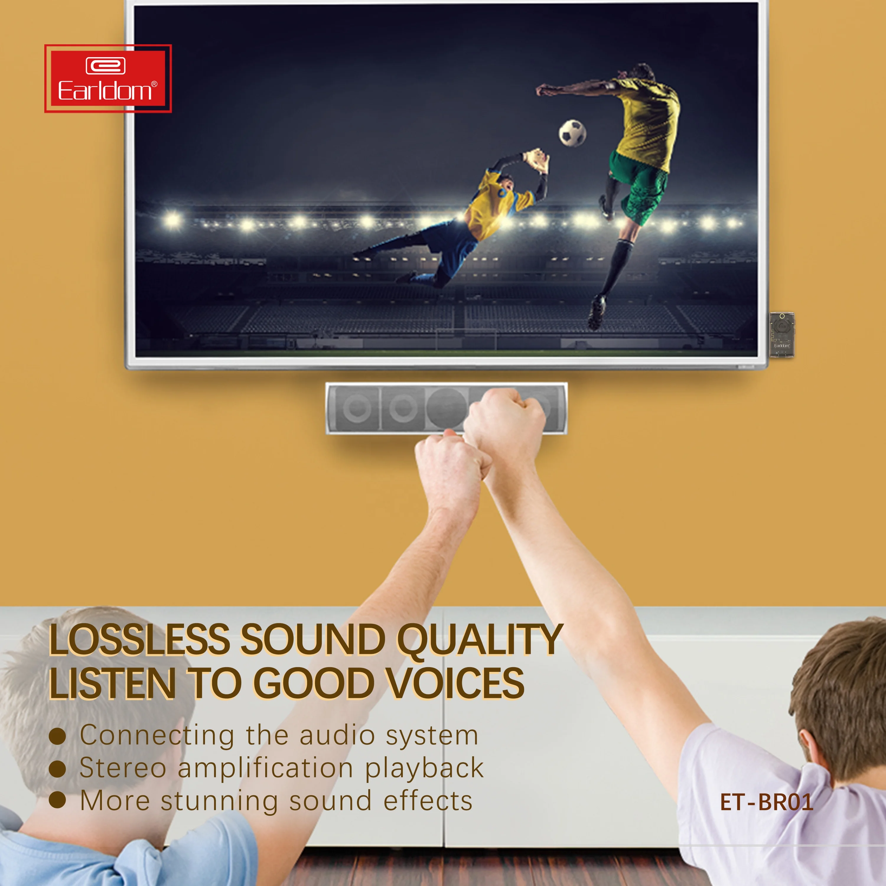 EARLDOM 3.5mm bluetooth car kit wireless handsfree car kit V5.3 music adapter for car/earphone/speaker Transparent