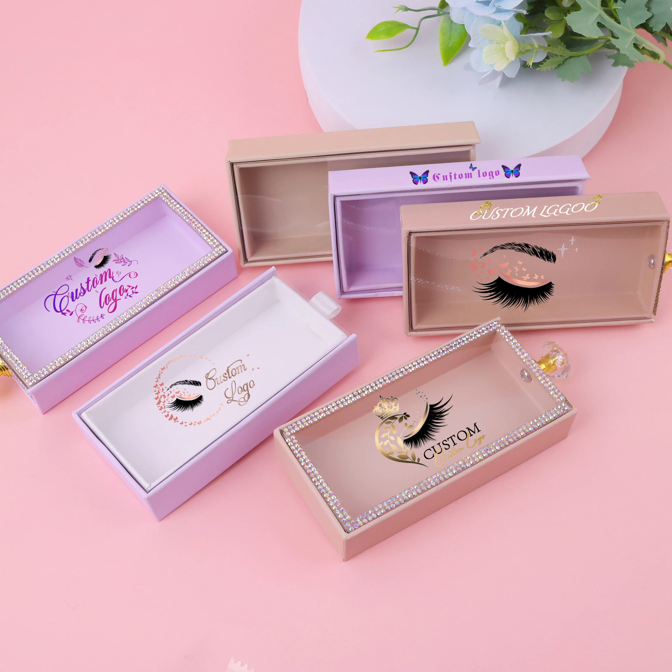 3D Mink  lashes custom packaging box Packaging Eyelash  Cosmetic gift box Factory custom fancy  box