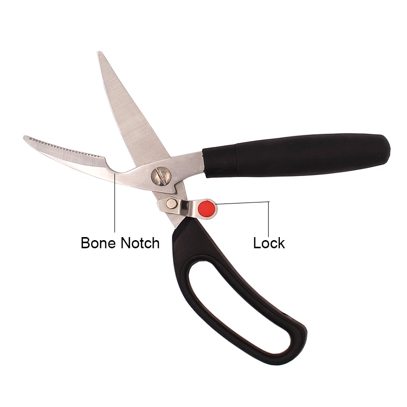 Kitchen Scissors Heavy Duty black Chicken Poultry Shears Sharp Meat Scissors and Poultry Shears