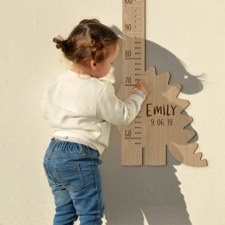 Pafu Wooden Dinosaur Kids Growth Chart Ruler