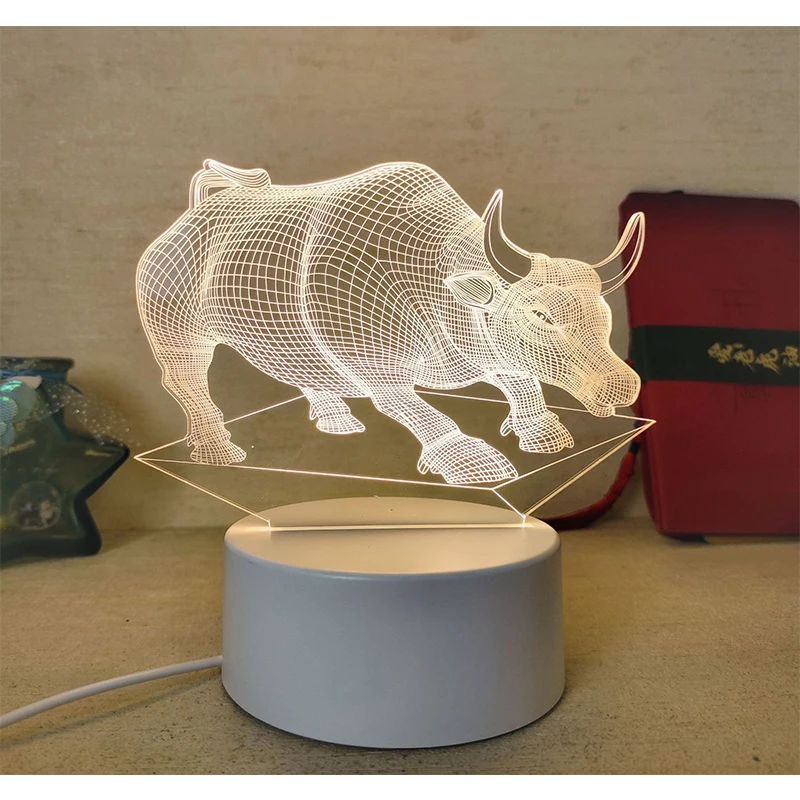 3D ночник оптовая продажа креативный мультяшный подарок на день рождения акриловый узор «сделай сам» прикроватный настольная