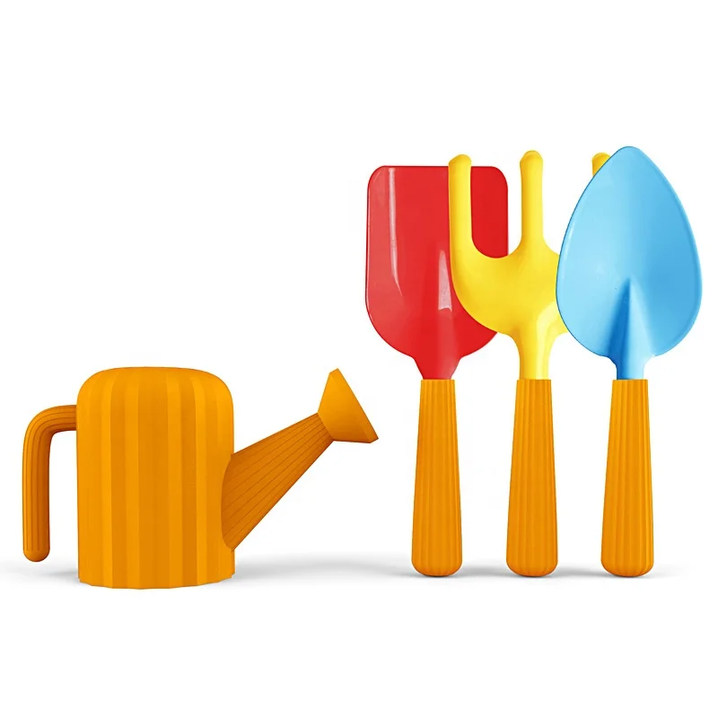 children garden tool set  4 piece set colorful garden tool in Stainless steel for kids