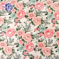 Europe style Eco-friendly cotton woven plain custom Digital printing linen fabric  for dress