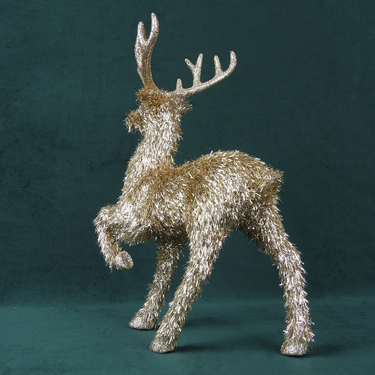 Hot selling small christmas reindeer ornaments for christmas tree and home decoration