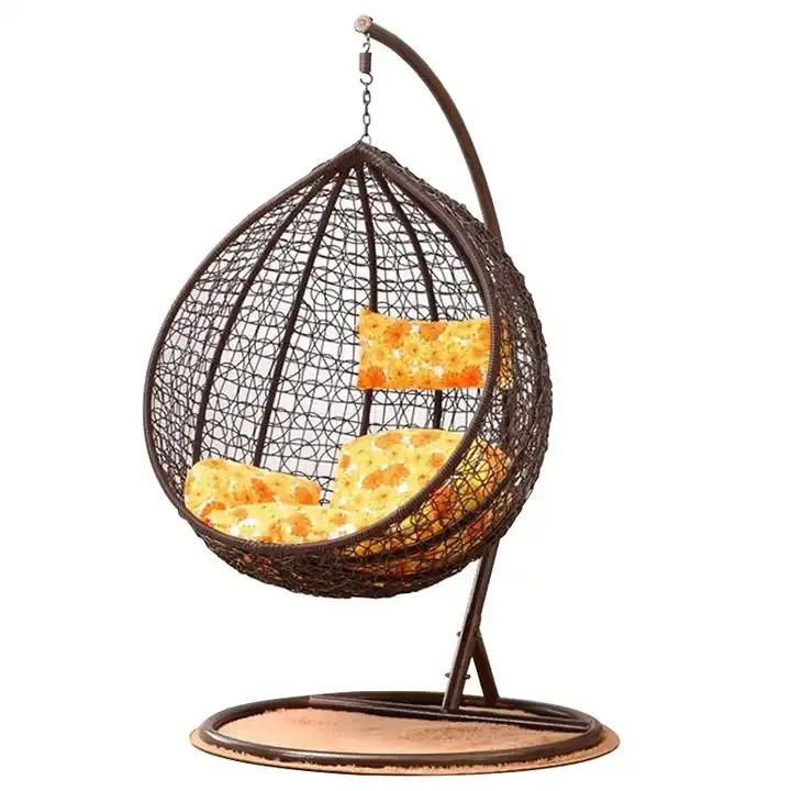 New Design High Quality Northern Europe Style With Cushion Decoration Furniture Customized Design Patio Garden Swing Chair