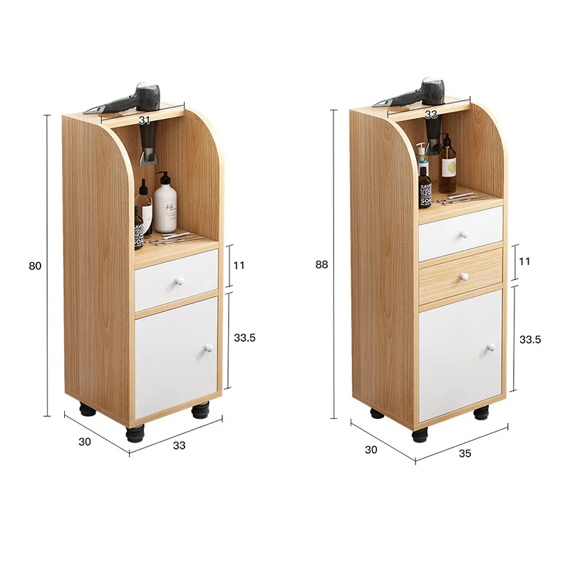 Barber shop mirror table locker can store scissors, combs and other tools, with a noble appearance