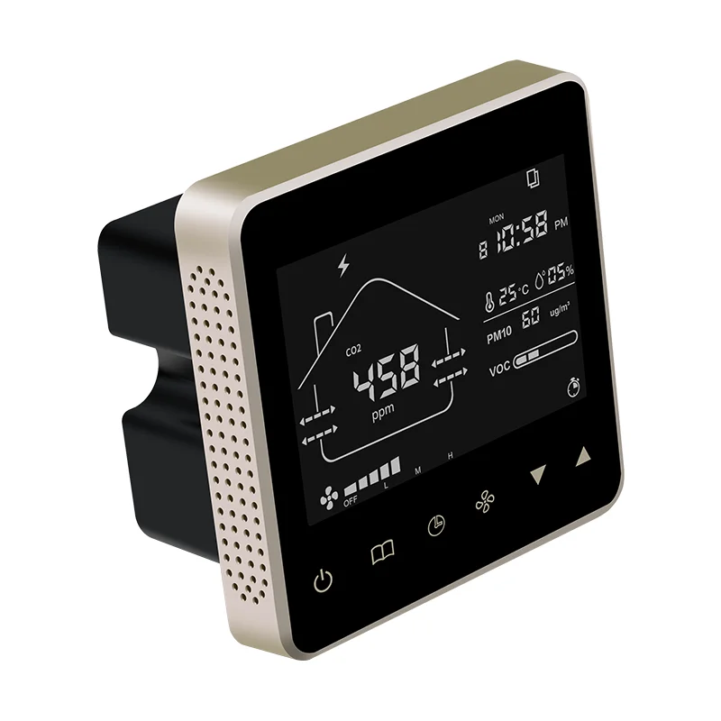 VOC PM2.5 Temperature Humidity WIFI RS485 Modbus WIFI Fresh Air Ventilation System Controller