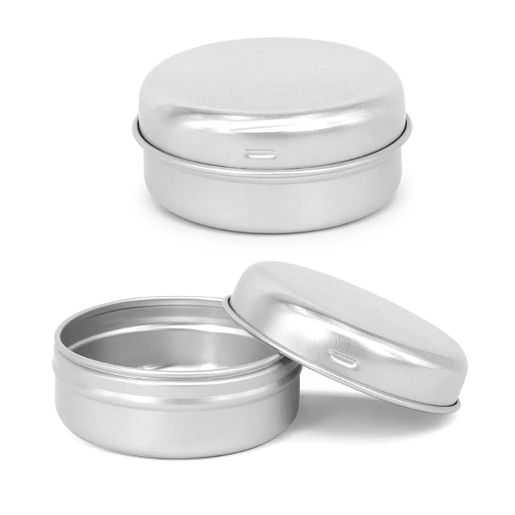 1oz round aluminum lip balm slide tin round lip balm pocket tin Aluminum Metal Packaging Cosmetic Tin Can