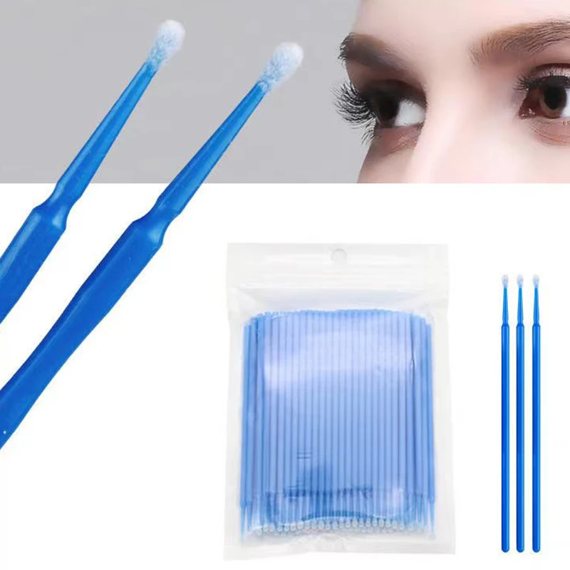 White Blue Pink Purple Super Fine Microbrush Tattoo Microblading Eyelash Different Size Micro Tip Applicator